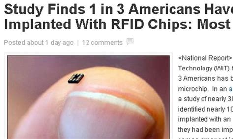 rfid chip in usa|Study Finds 1 in 3 Americans Have Been Implanted with RFID Chips.